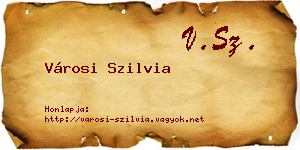 Városi Szilvia névjegykártya